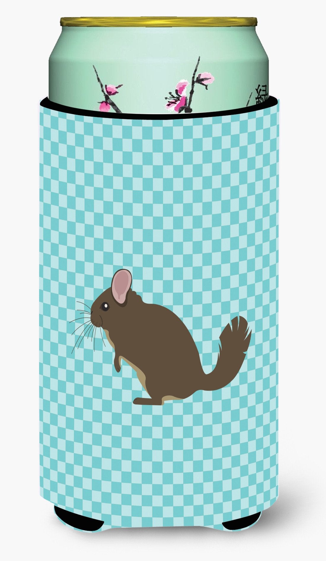 Chinchilla Blue Check Tall Boy Beverage Insulator Hugger BB8049TBC by Caroline's Treasures