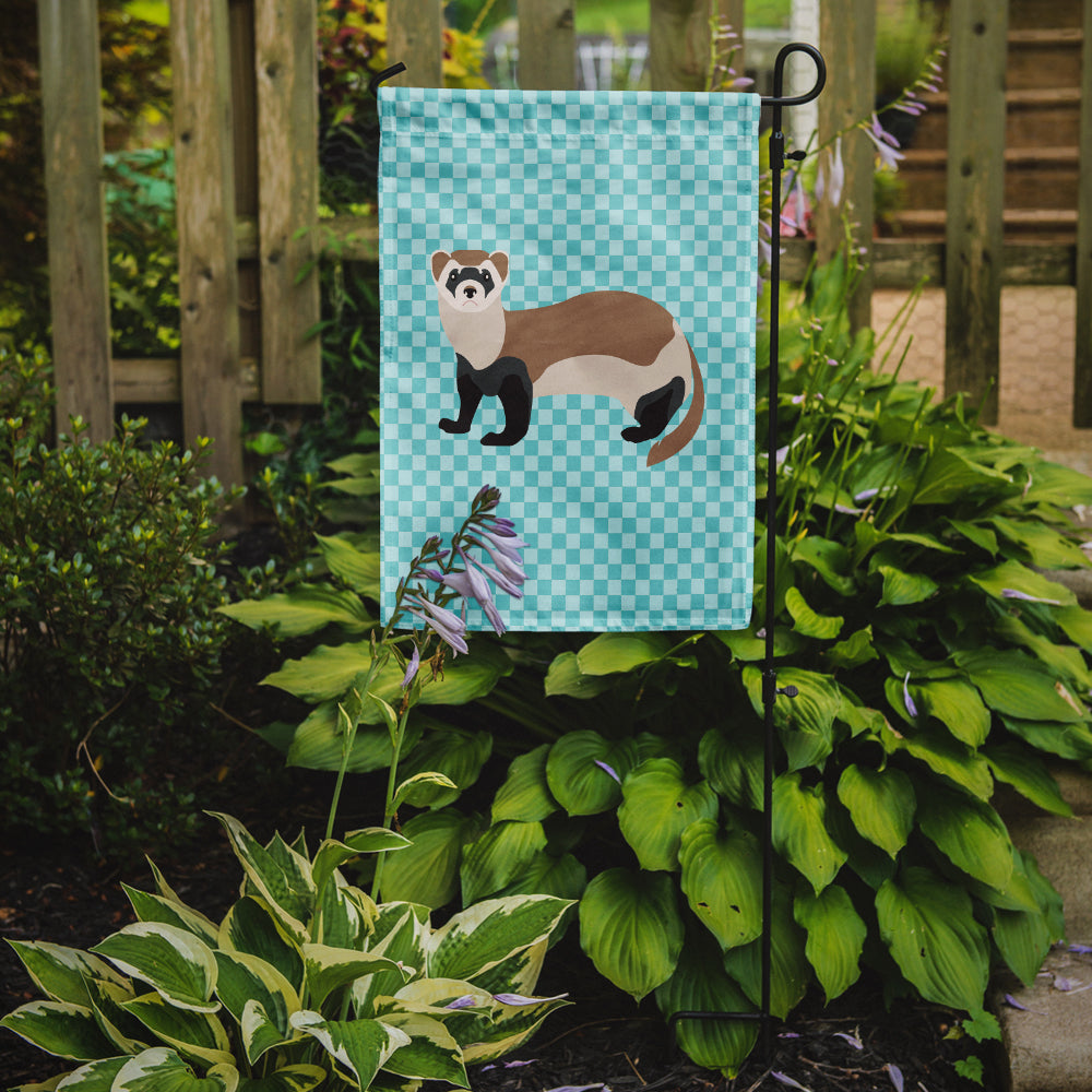 Ferret Blue Check Flag Garden Size  the-store.com.