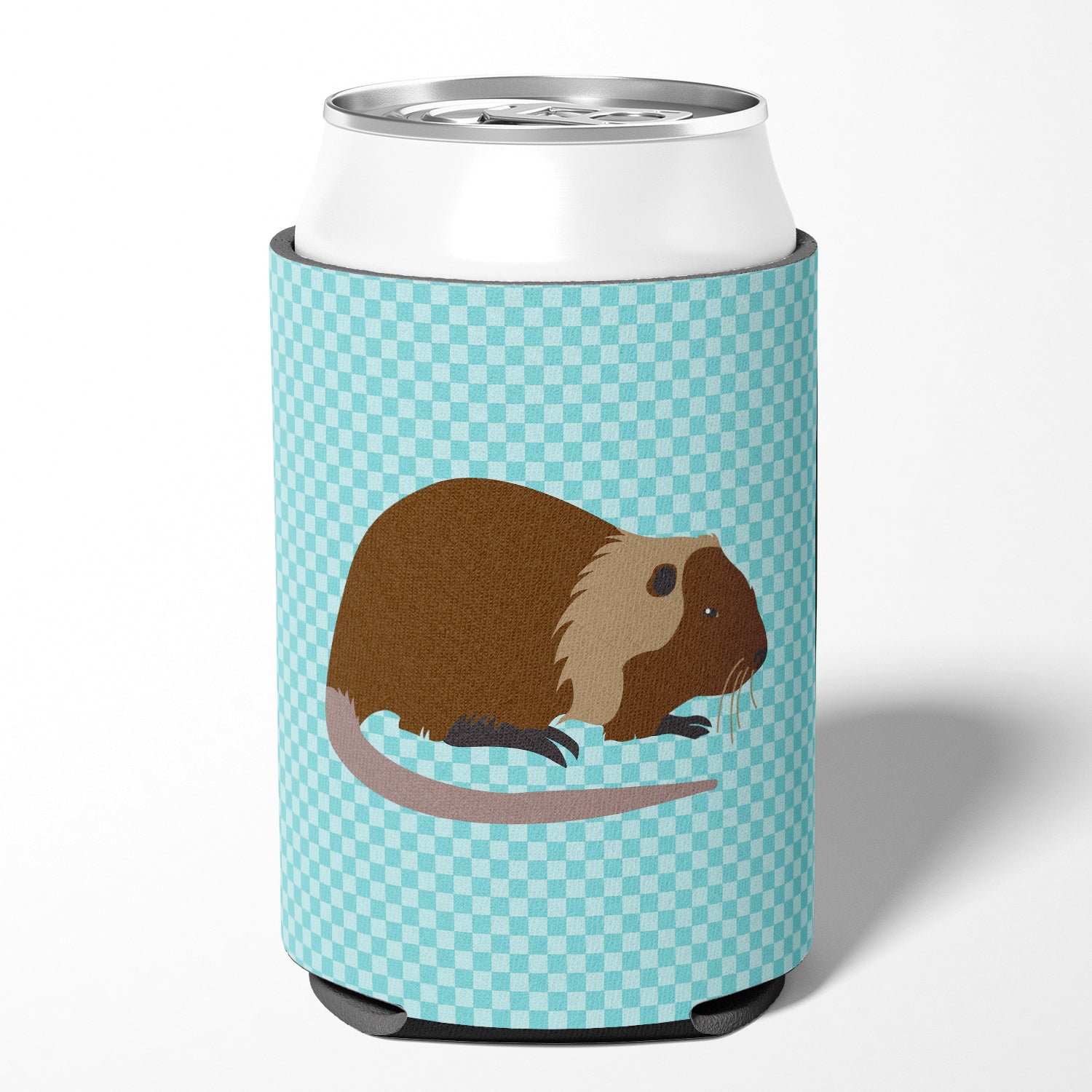 Coypu Nutria River Rat Blue Check Can or Bottle Hugger BB8053CC  the-store.com.