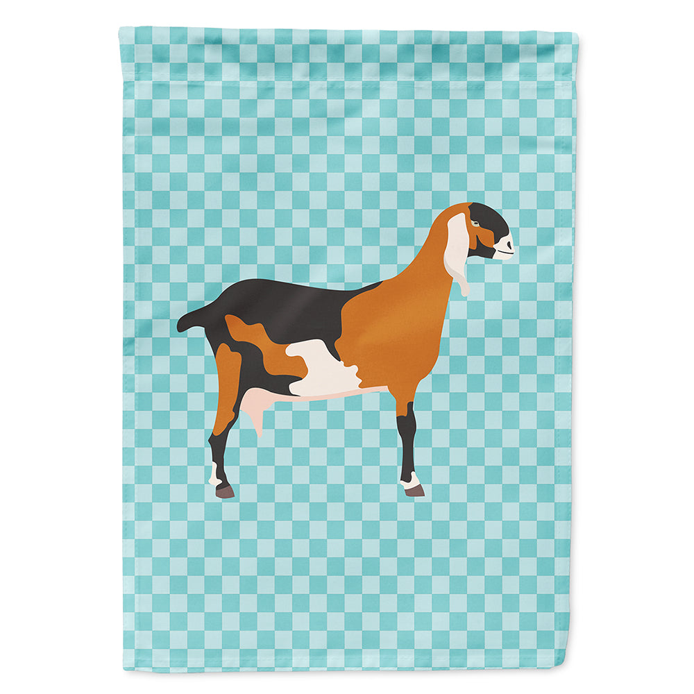 Anglo-nubian Nubian Goat Blue Check Flag Canvas House Size BB8057CHF  the-store.com.