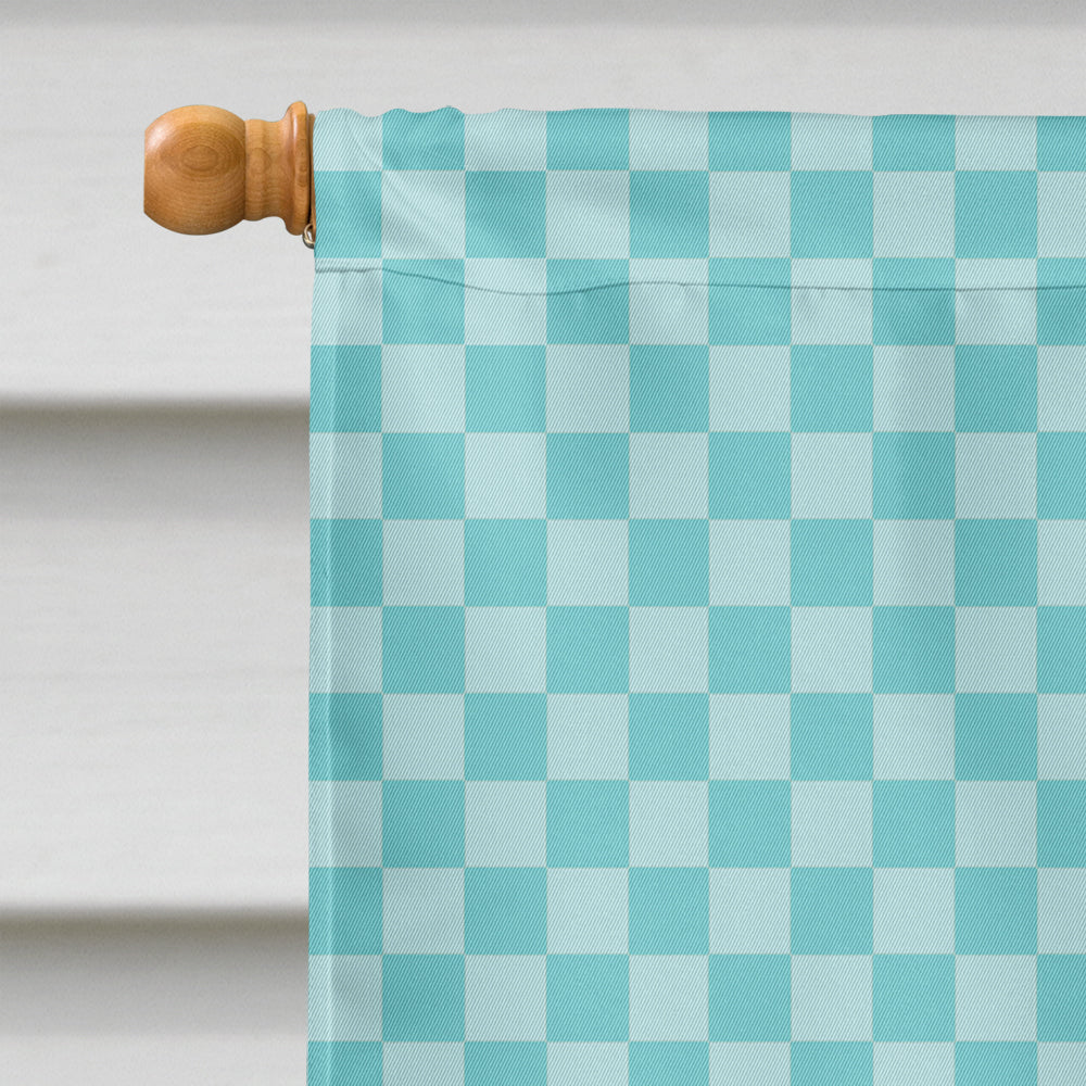 Boer Goat Blue Check Flag Canvas House Size BB8060CHF  the-store.com.
