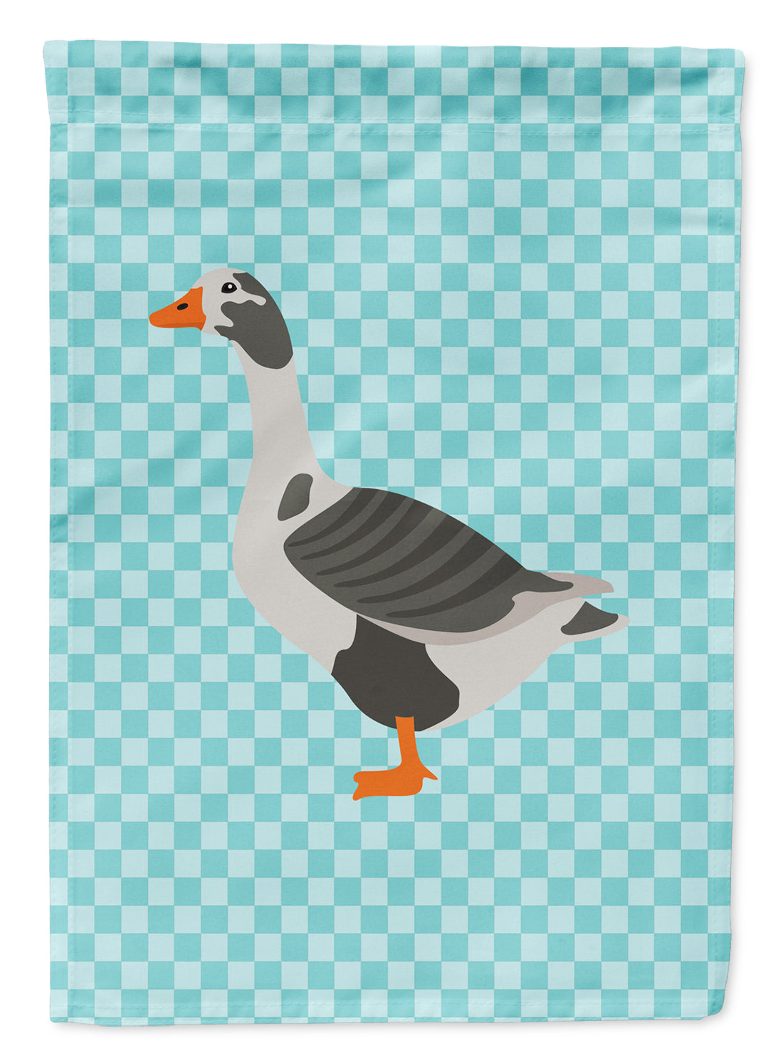 West of England Goose Blue Check Flag Garden Size  the-store.com.