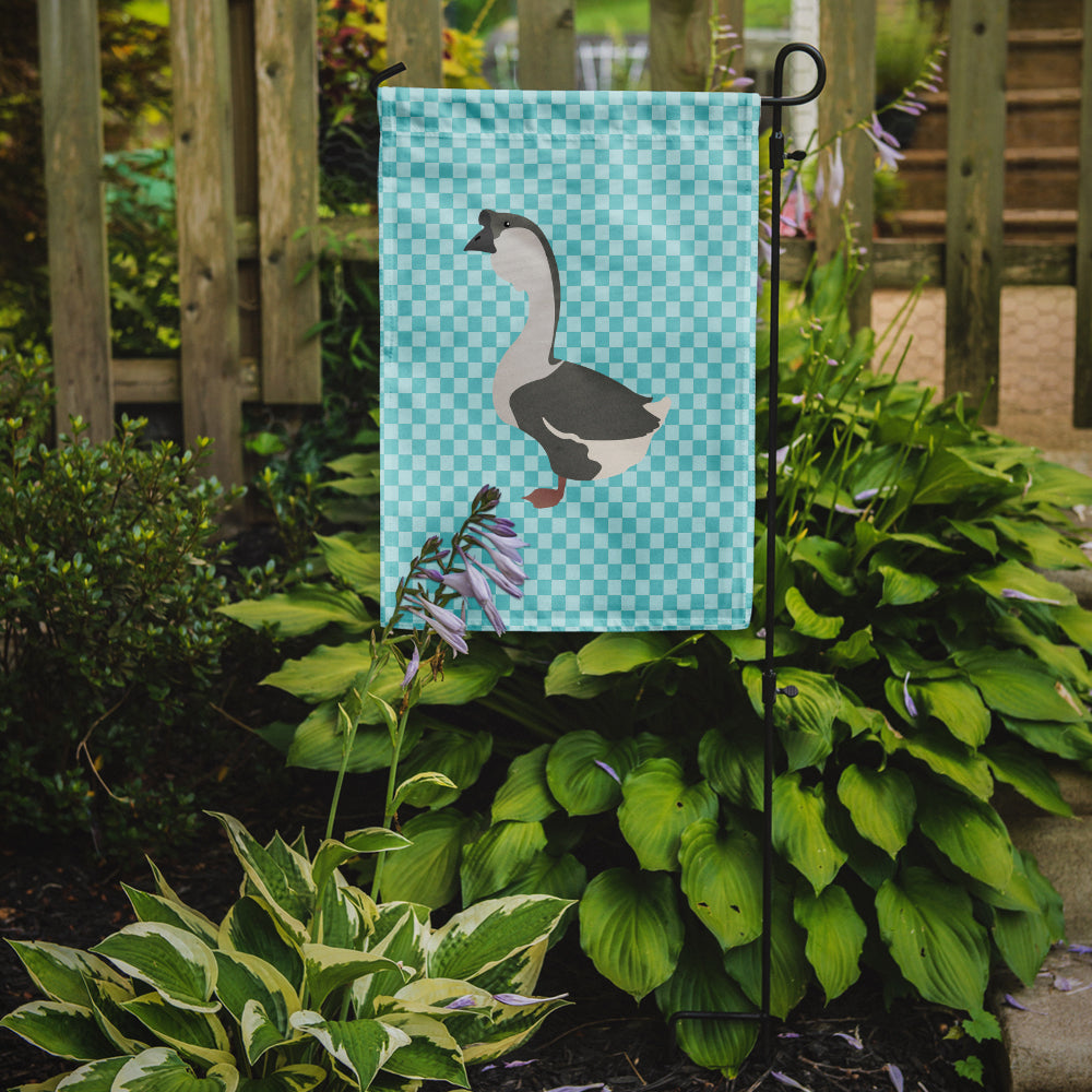 African Goose Blue Check Flag Garden Size  the-store.com.