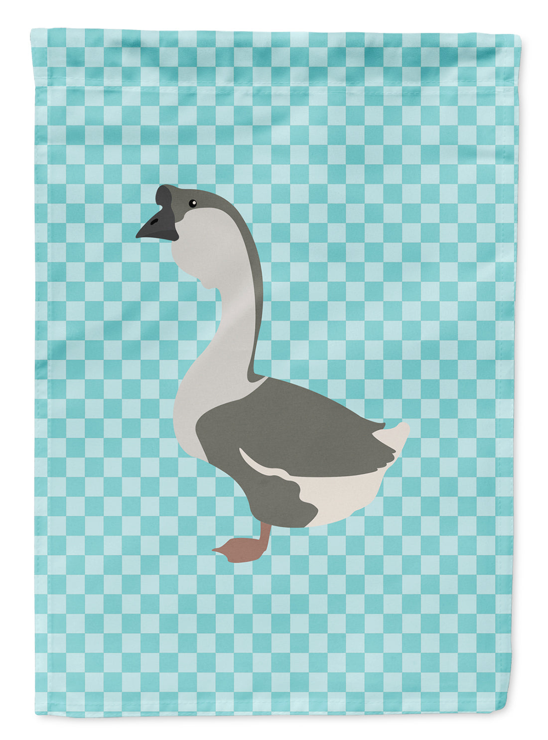 African Goose Blue Check Flag Garden Size  the-store.com.