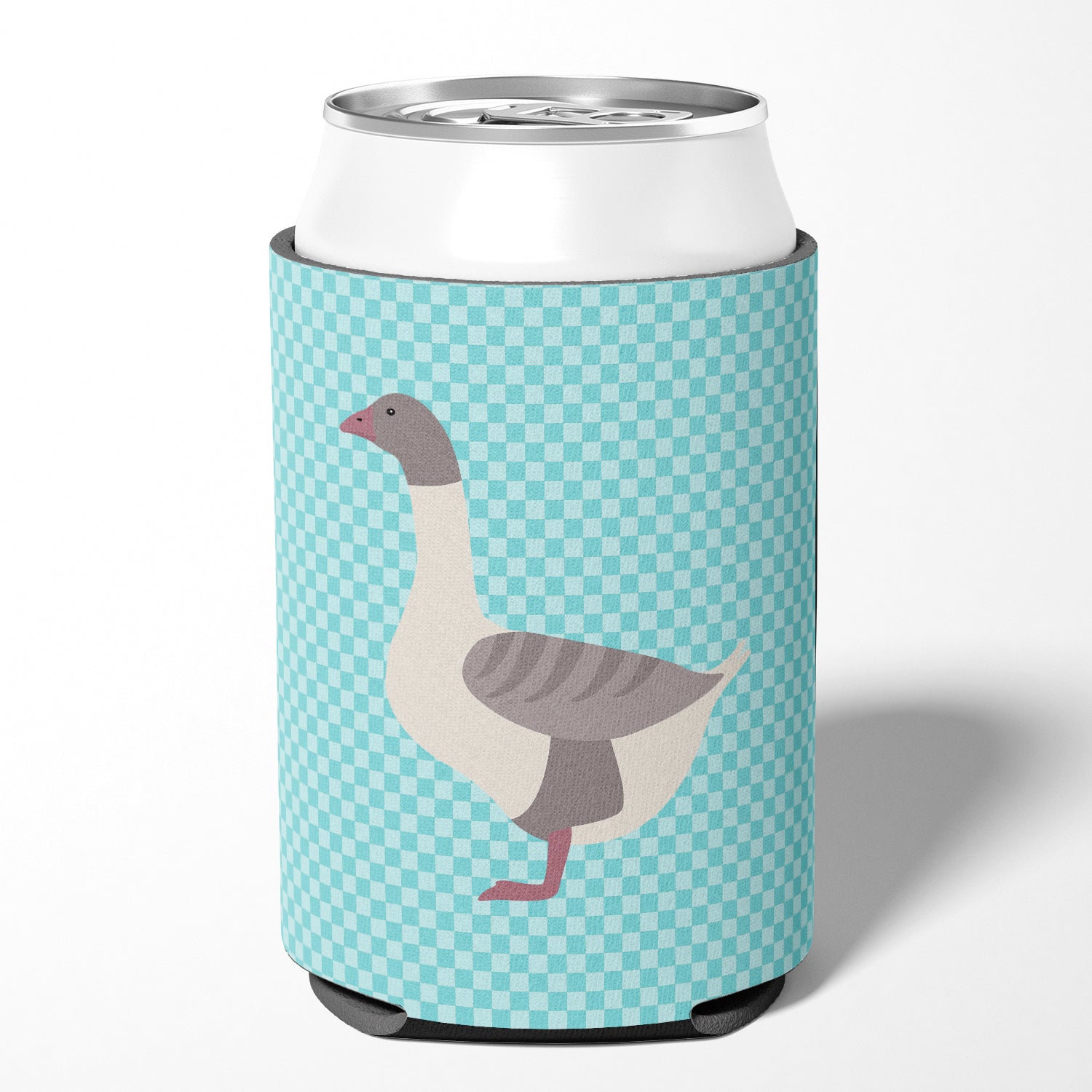 Buff Grey Back Goose Blue Check Can or Bottle Hugger BB8075CC  the-store.com.