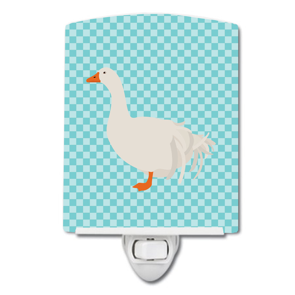 Sebastopol Goose Blue Check Ceramic Night Light BB8076CNL - the-store.com