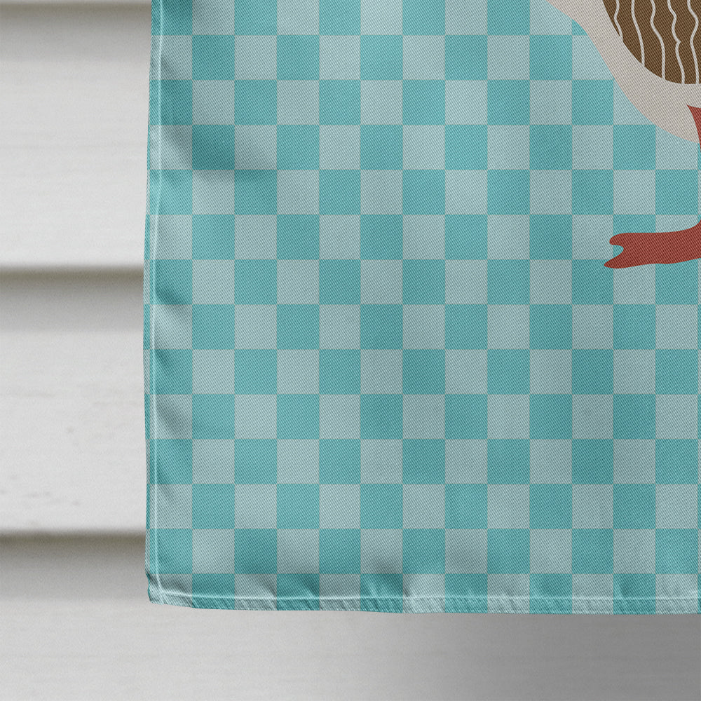 Pomeranian Rogener Goose Blue Check Flag Canvas House Size BB8077CHF  the-store.com.