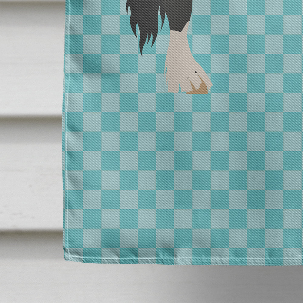 Pomeranian Rogener Goose Blue Check Flag Canvas House Size BB8078CHF  the-store.com.