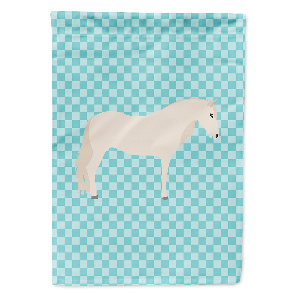 Paso Fino Horse Blue Check Flag Canvas House Size BB8079CHF  the-store.com.