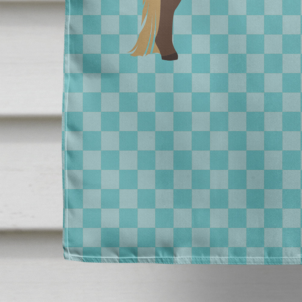 Shetland Pony Horse Blue Check Flag Canvas House Size BB8088CHF  the-store.com.