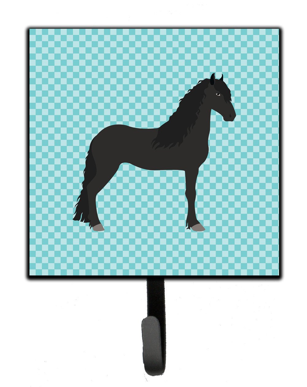 Friesian Horse Blue Check Leash or Key Holder BB8089SH4 by Caroline's Treasures