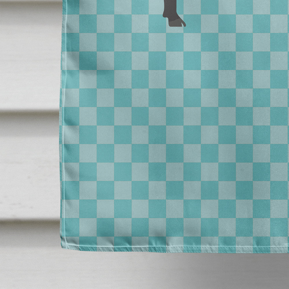 Devon Large Black Pig Blue Check Flag Canvas House Size BB8105CHF  the-store.com.