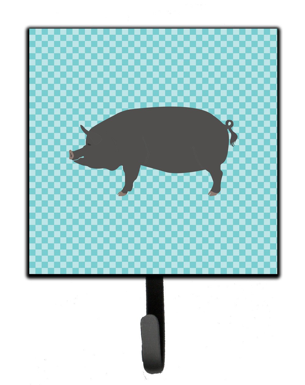 Berkshire Pig Blue Check Leash or Key Holder BB8107SH4 by Caroline's Treasures