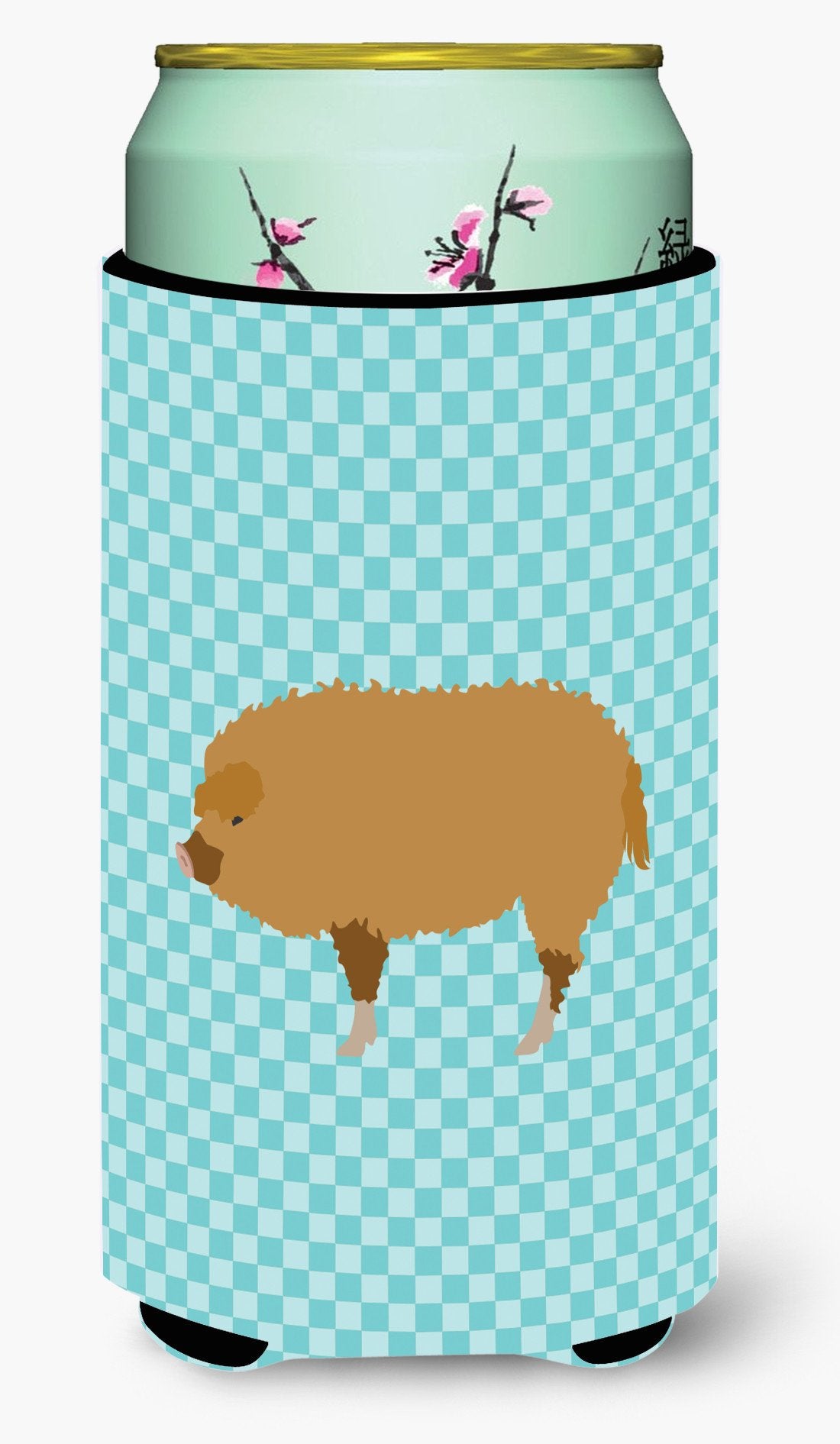 Hungarian Mangalica Pig Blue Check Tall Boy Beverage Insulator Hugger BB8108TBC by Caroline's Treasures