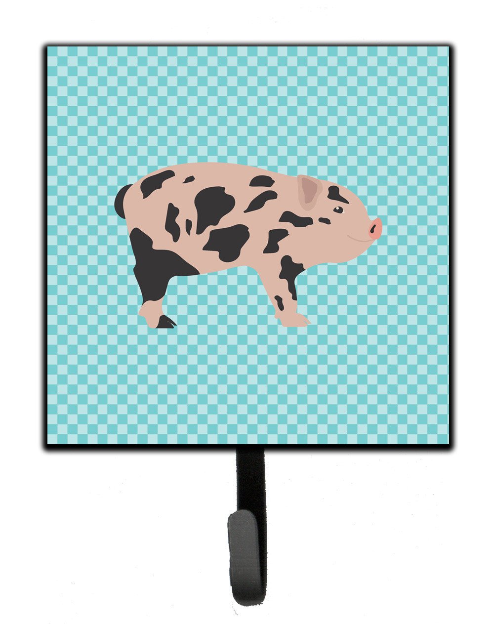 Mini Miniature Pig Blue Check Leash or Key Holder BB8109SH4 by Caroline's Treasures