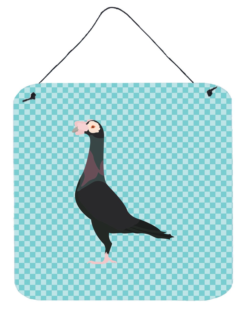 English Carrier Pigeon Blue Check Wall or Door Hanging Prints BB8119DS66 by Caroline's Treasures