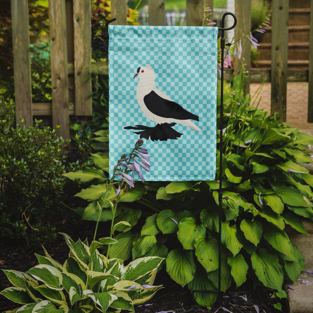 Saxon Fairy Swallow Pigeon Blue Check Flag Garden Size  the-store.com.