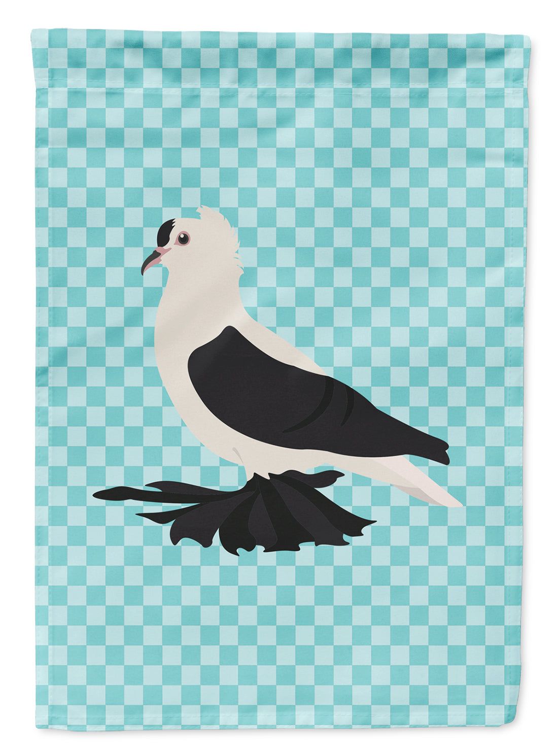 Saxon Fairy Swallow Pigeon Blue Check Flag Garden Size  the-store.com.