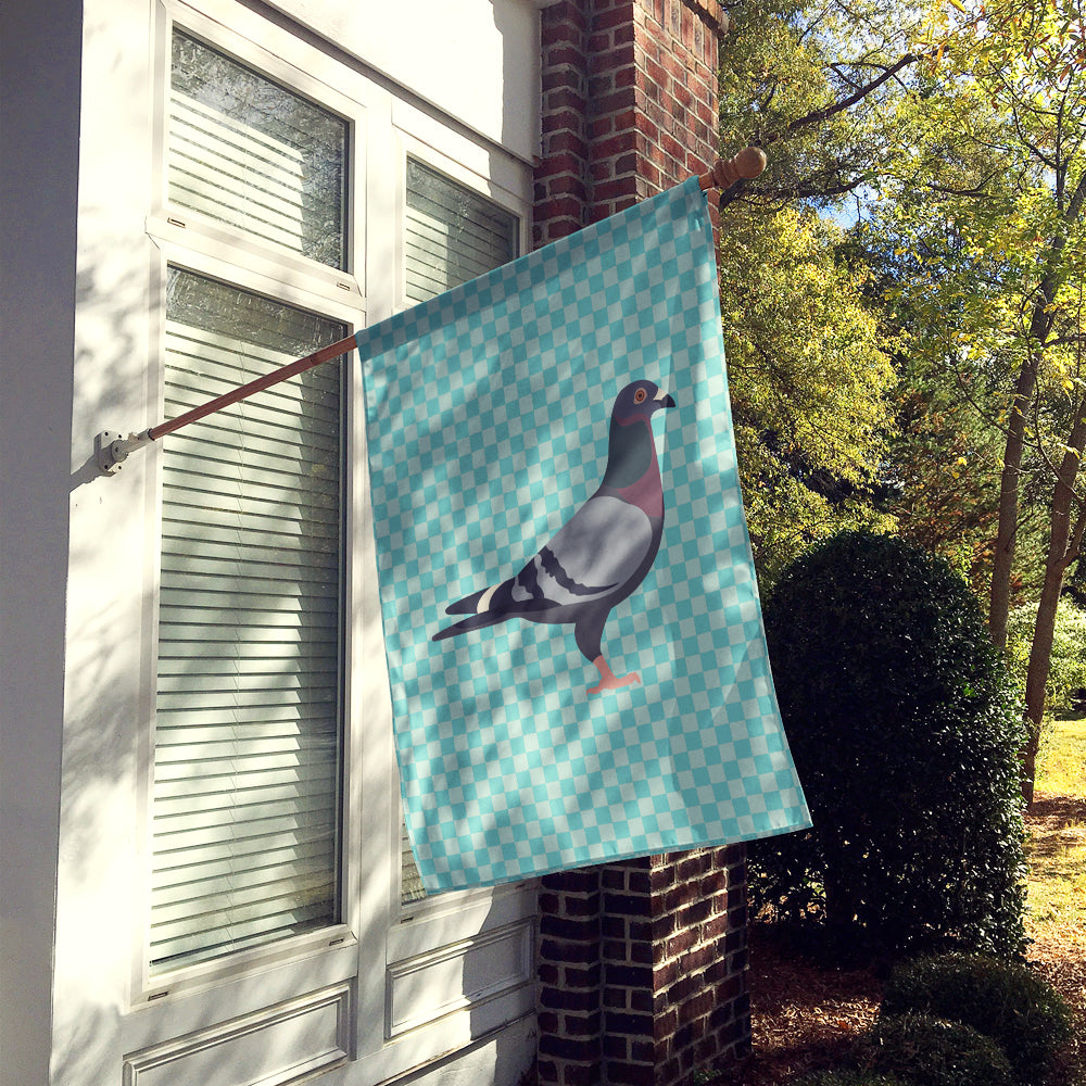 Racing Pigeon Blue Check Flag Canvas House Size BB8125CHF  the-store.com.