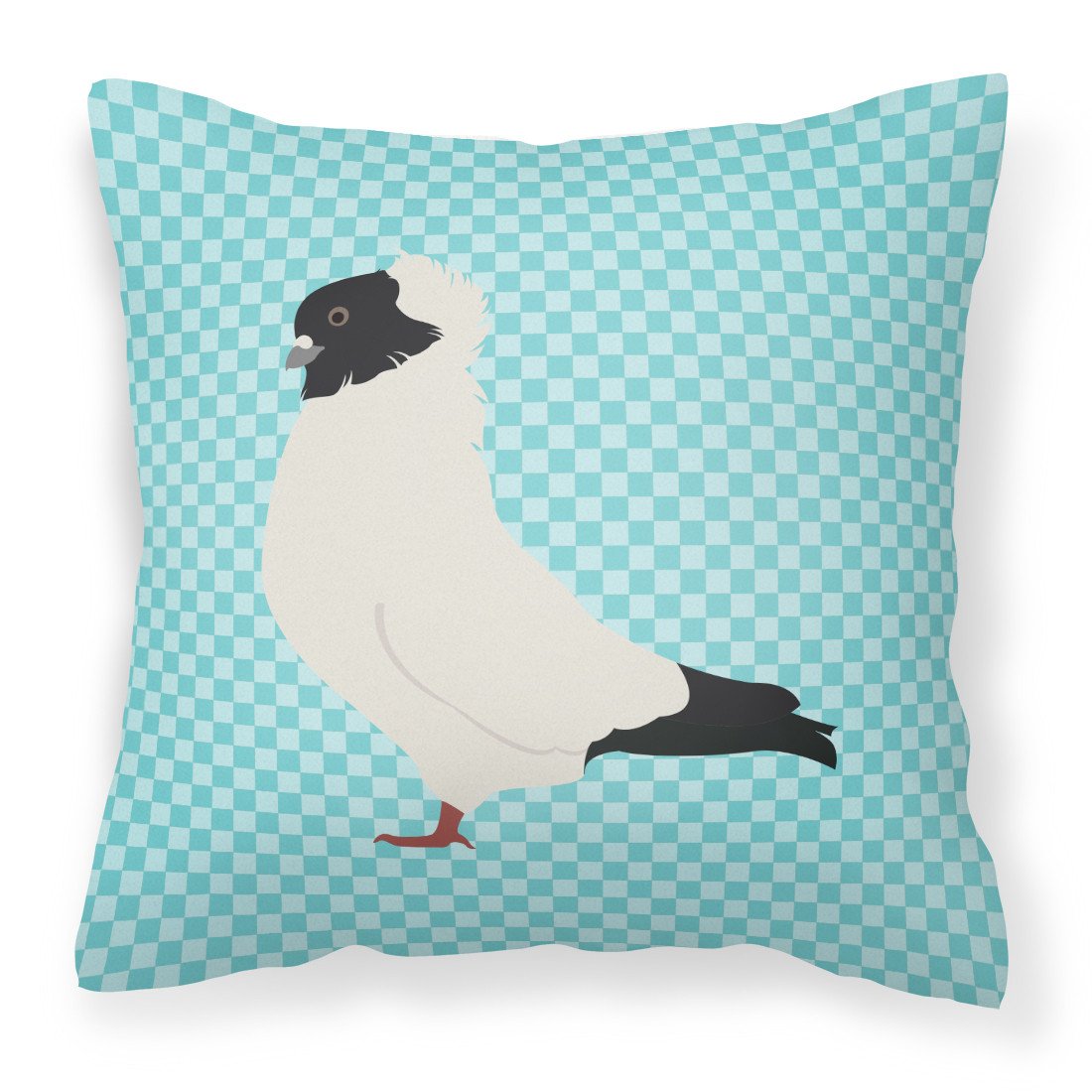 Nun Pigeon Blue Check Fabric Decorative Pillow BB8126PW1818 by Caroline's Treasures