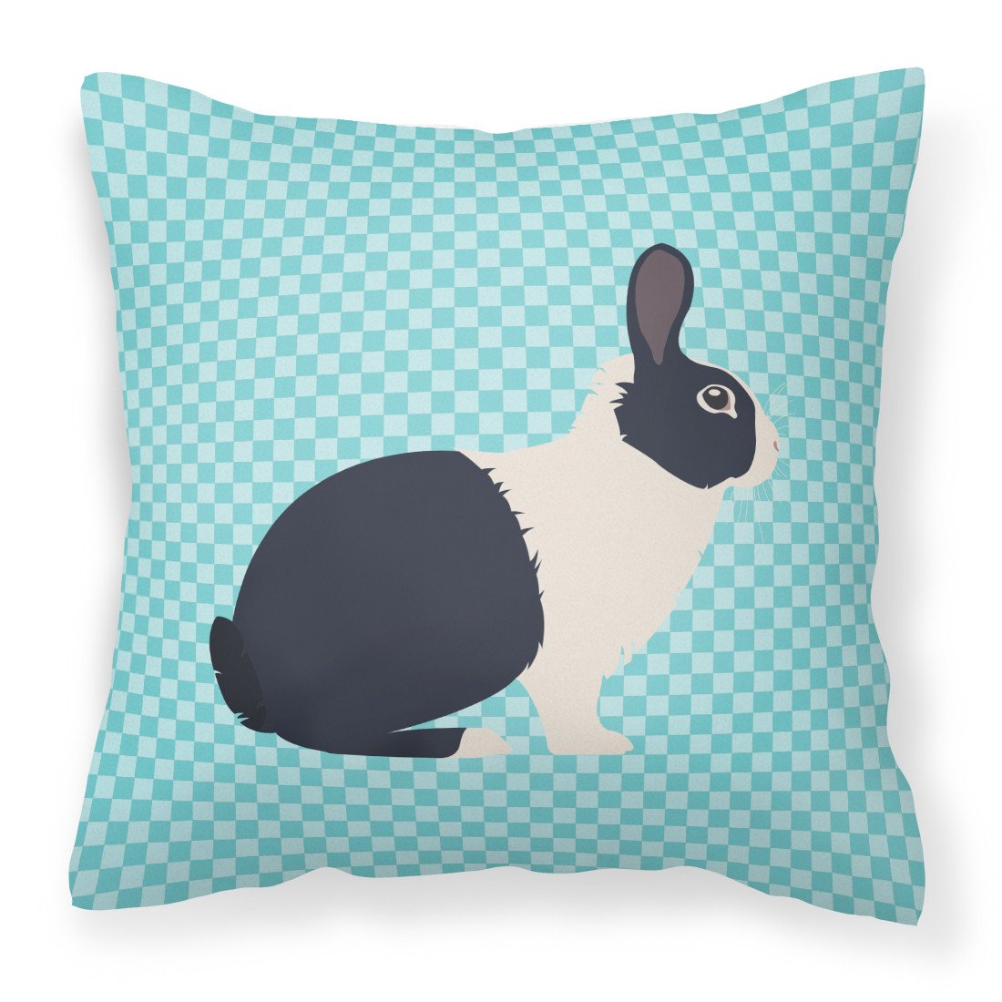 Dutch Rabbit Blue Check Fabric Decorative Pillow BB8132PW1818 by Caroline's Treasures