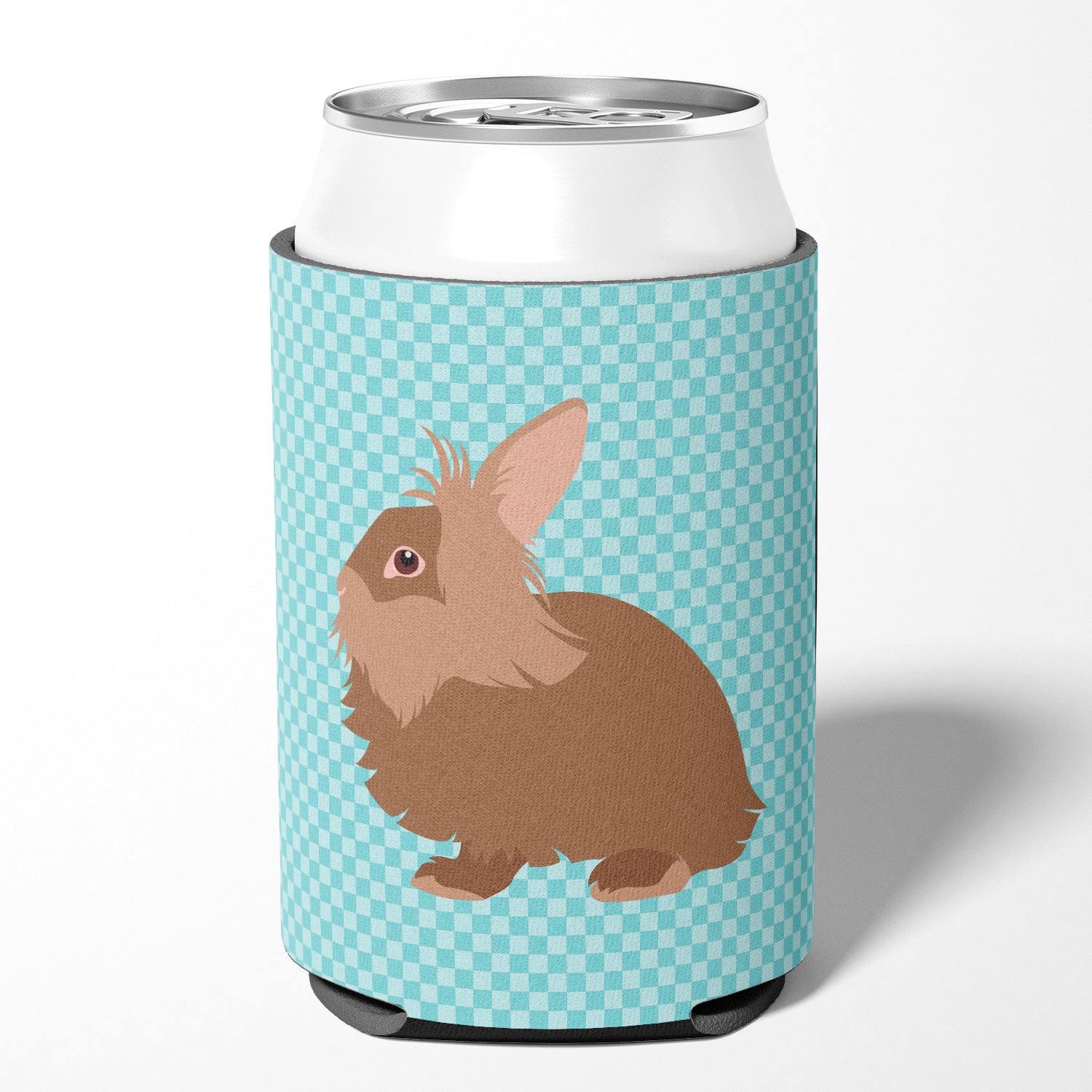 Lionhead Rabbit Blue Check Can or Bottle Hugger BB8134CC  the-store.com.