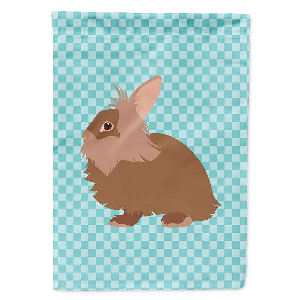 Lionhead Rabbit Blue Check Flag Canvas House Size BB8134CHF  the-store.com.