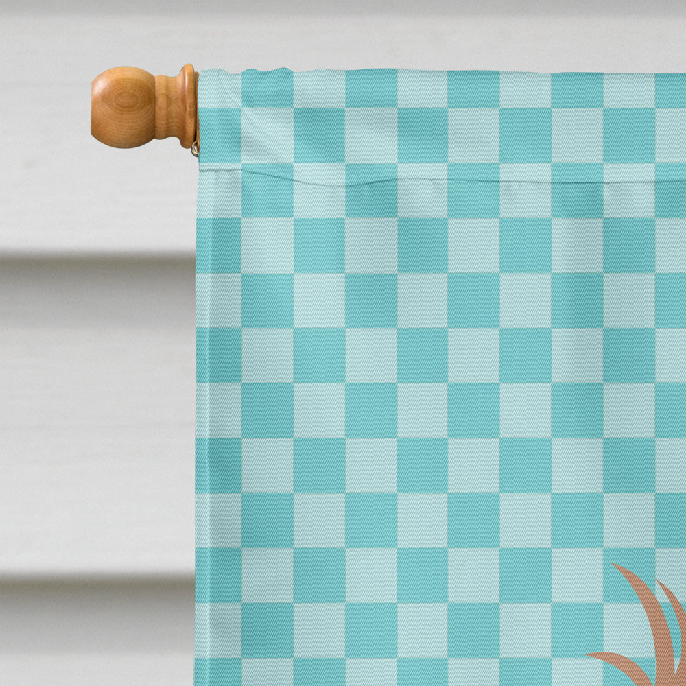 Lionhead Rabbit Blue Check Flag Canvas House Size BB8134CHF  the-store.com.