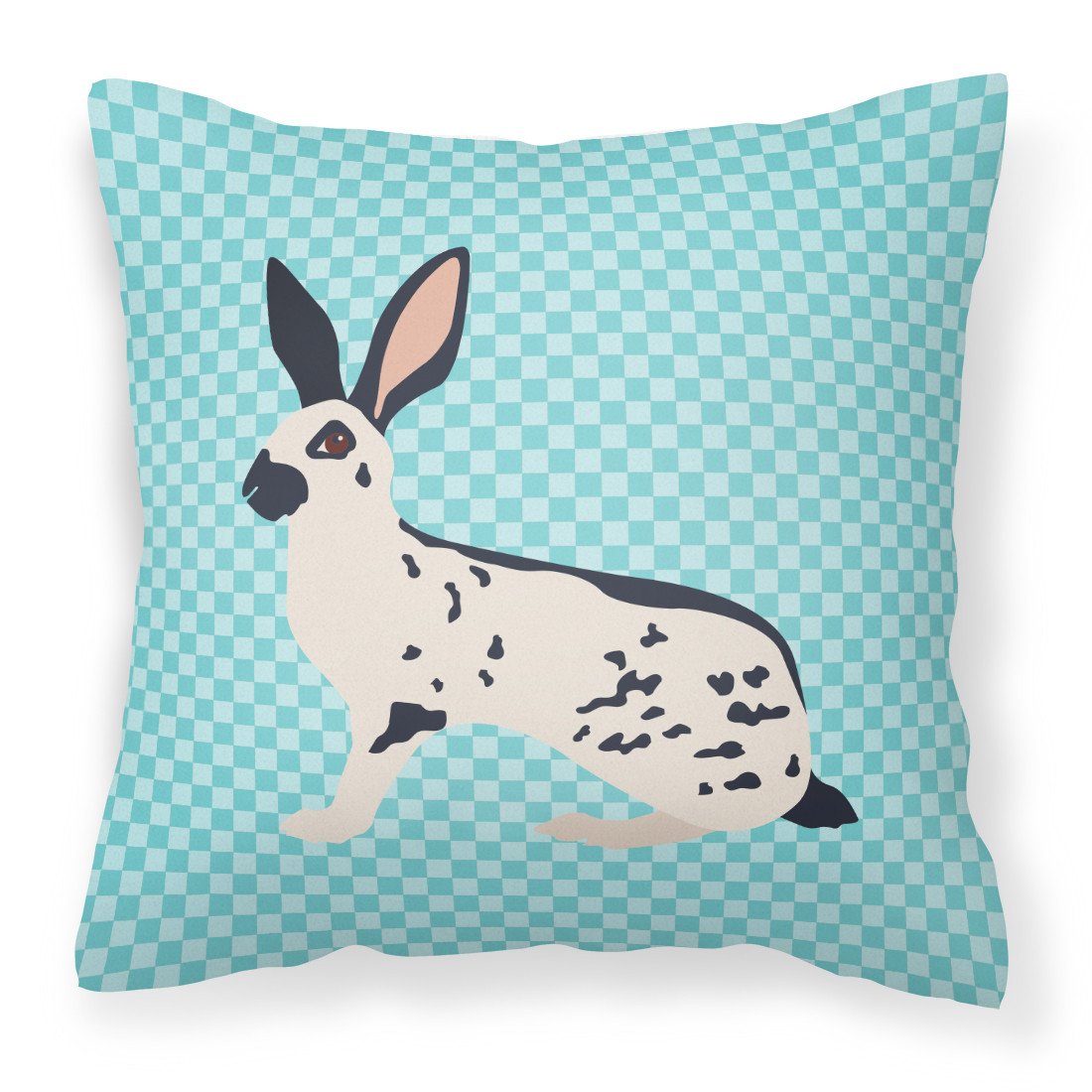 English Spot Rabbit Blue Check Fabric Decorative Pillow BB8135PW1818 by Caroline's Treasures