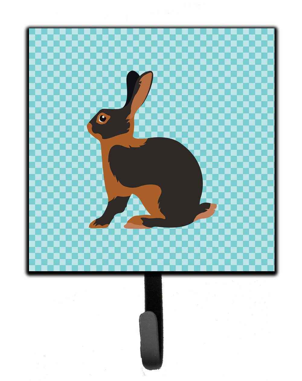 Tan Rabbit Blue Check Leash or Key Holder BB8137SH4 by Caroline&#39;s Treasures