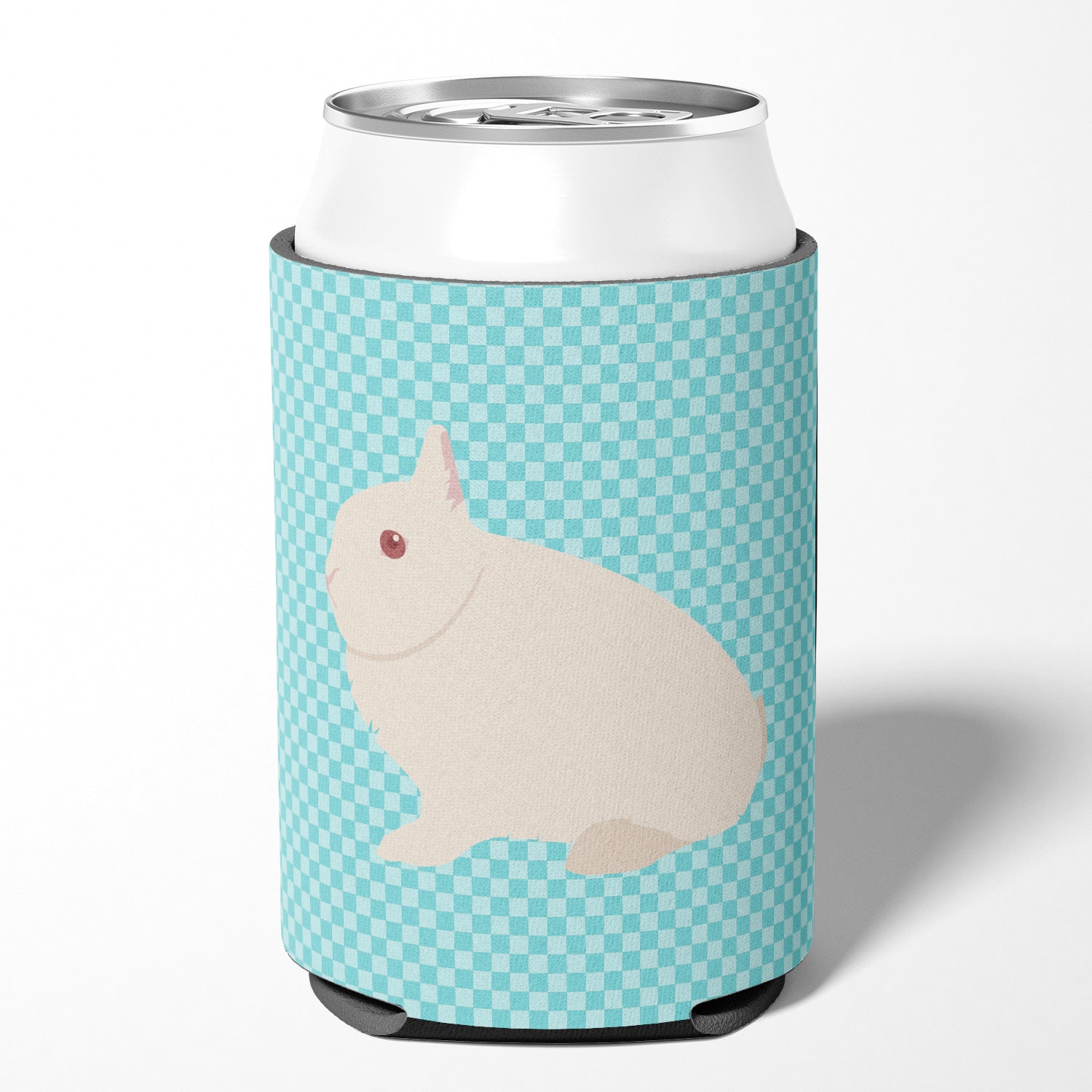 Hermelin Rabbit Blue Check Can or Bottle Hugger BB8138CC  the-store.com.