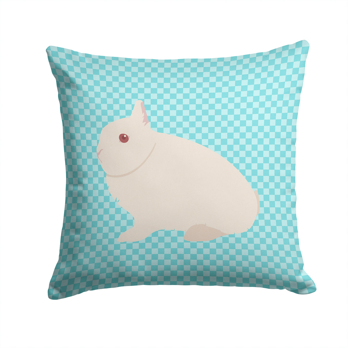 Hermelin Rabbit Blue Check Fabric Decorative Pillow BB8138PW1414 - the-store.com