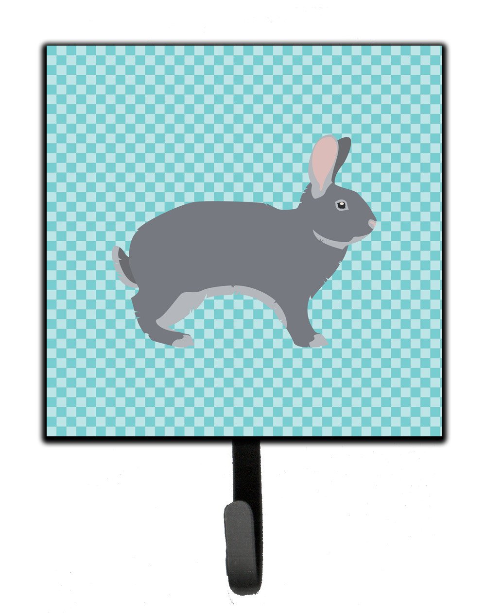 Giant Chinchilla Rabbit Blue Check Leash or Key Holder BB8140SH4 by Caroline&#39;s Treasures