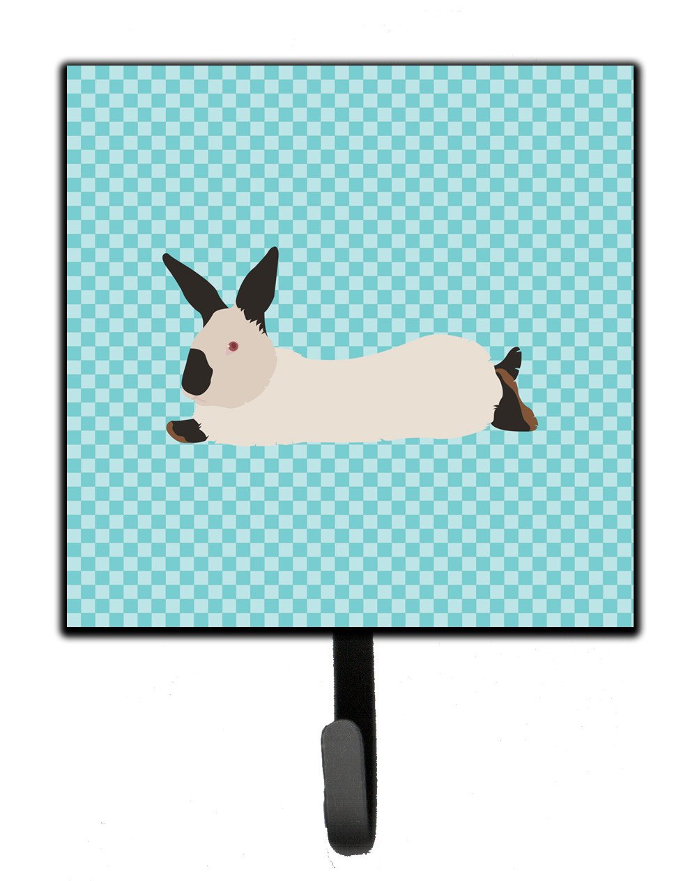 California White Rabbit Blue Check Leash or Key Holder BB8141SH4 by Caroline's Treasures