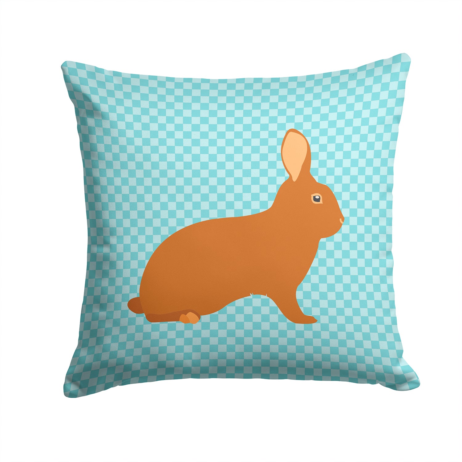 Rex Rabbit Blue Check Fabric Decorative Pillow BB8143PW1414 - the-store.com