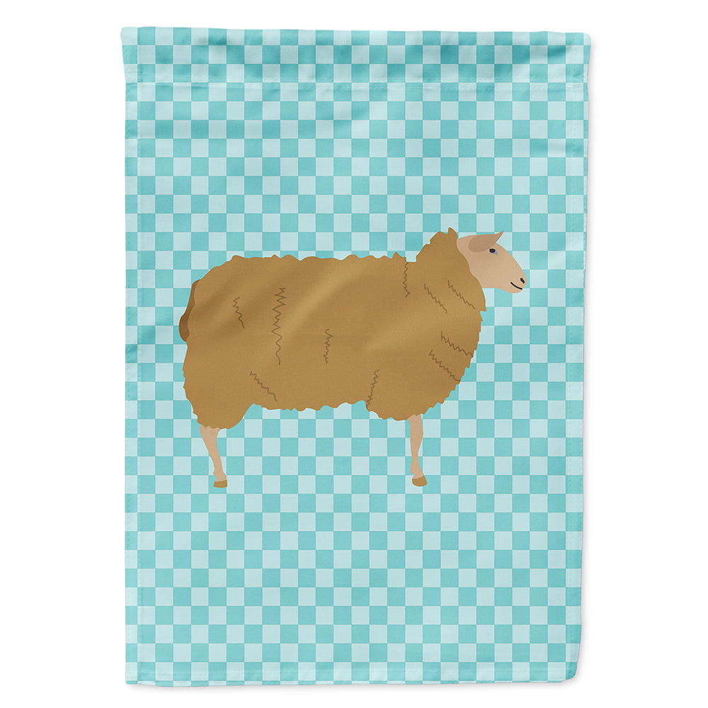 East Friesian Sheep Blue Check Flag Canvas House Size BB8151CHF  the-store.com.