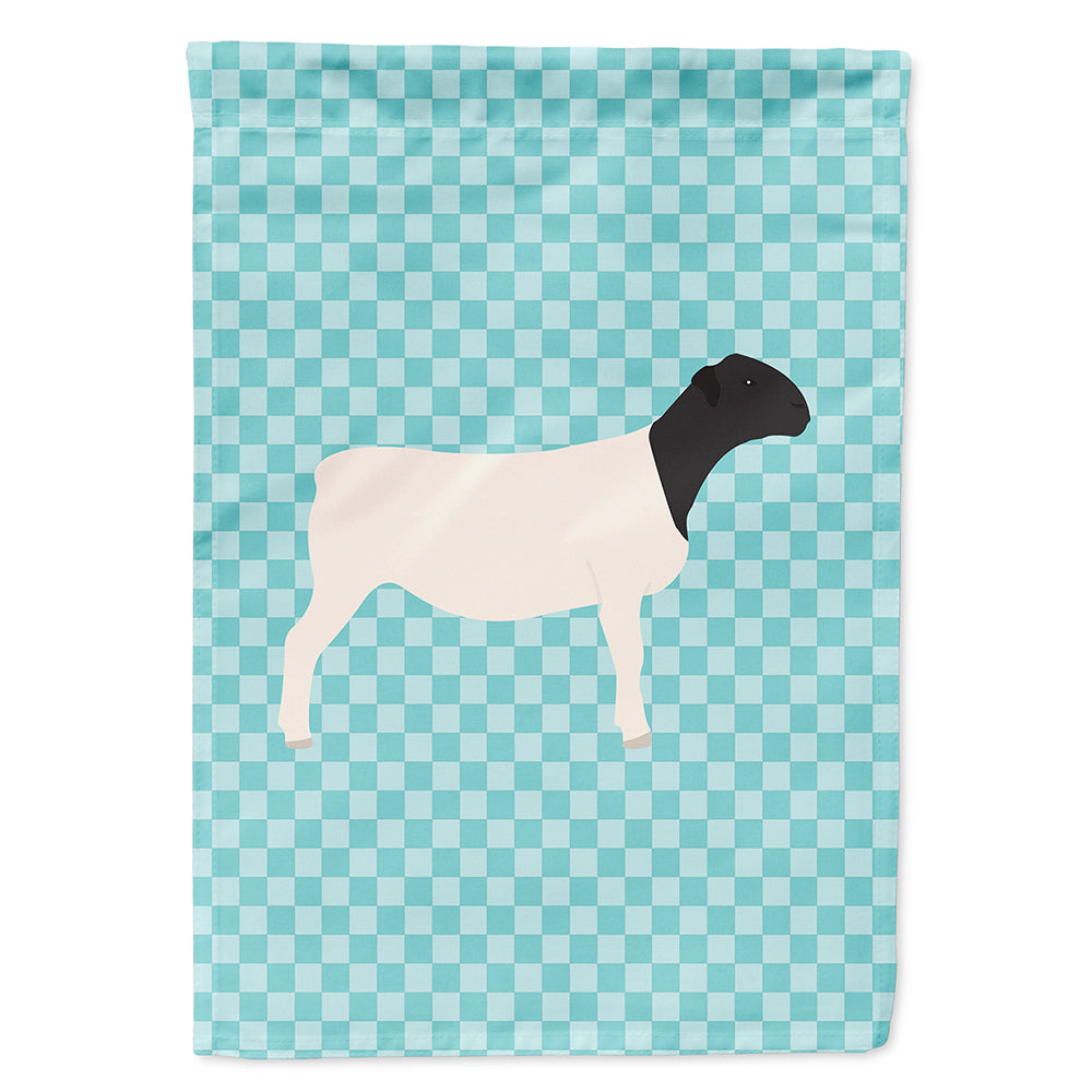 Dorper Sheep Blue Check Flag Canvas House Size BB8152CHF  the-store.com.