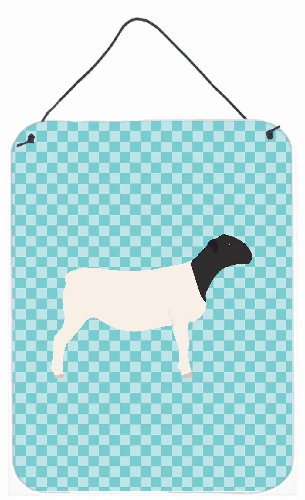 Dorper Sheep Blue Check Wall or Door Hanging Prints BB8152DS1216 by Caroline's Treasures