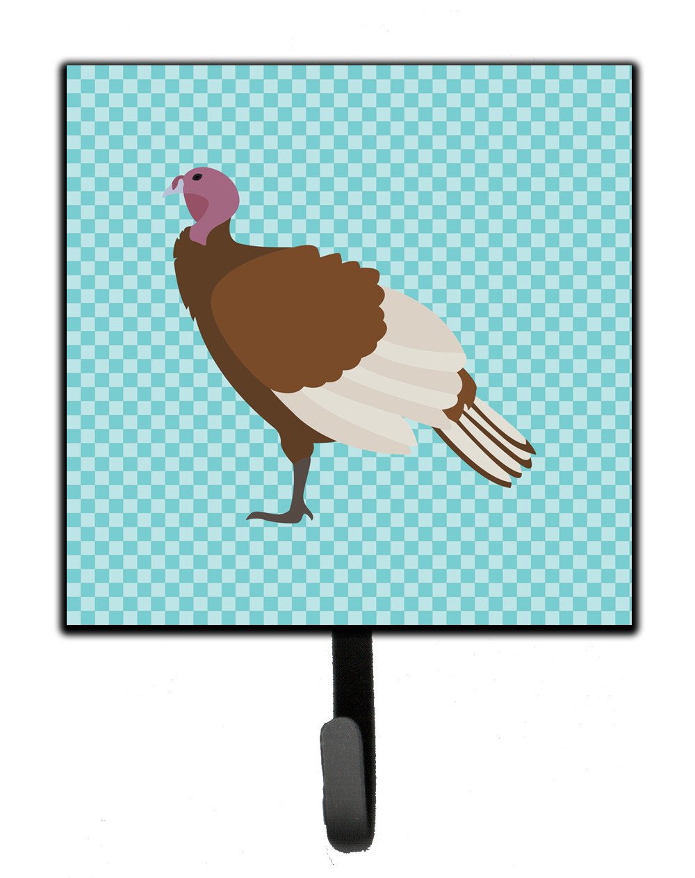 Bourbon Red Turkey Hen Blue Check Leash or Key Holder BB8156SH4 by Caroline's Treasures