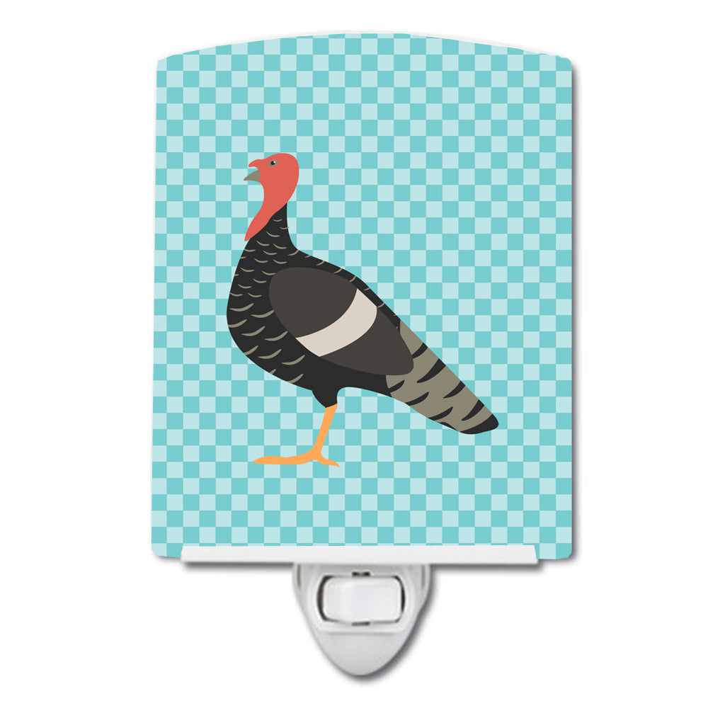 Marragansett Turkey Blue Check Ceramic Night Light BB8161CNL - the-store.com