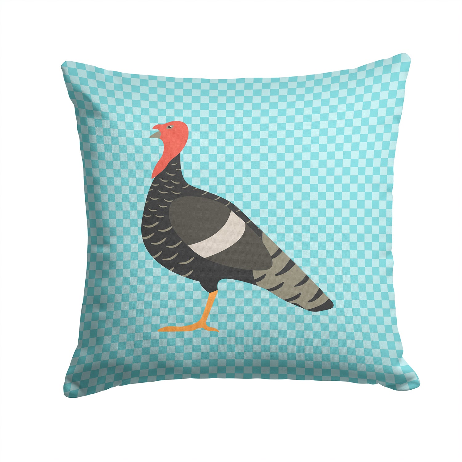 Marragansett Turkey Blue Check Fabric Decorative Pillow BB8161PW1414 - the-store.com