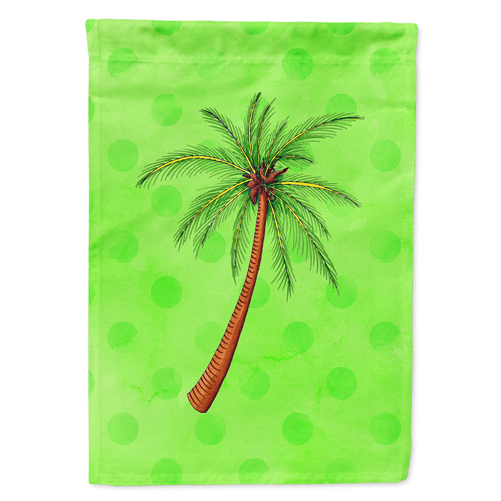 Palm Tree Green Polkadot Flag Canvas House Size BB8165CHF  the-store.com.