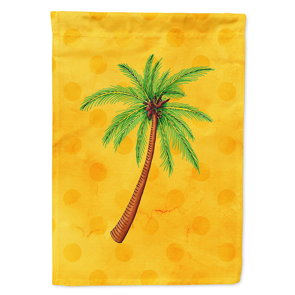 Palm Tree Yellow Polkadot Flag Canvas House Size BB8167CHF  the-store.com.