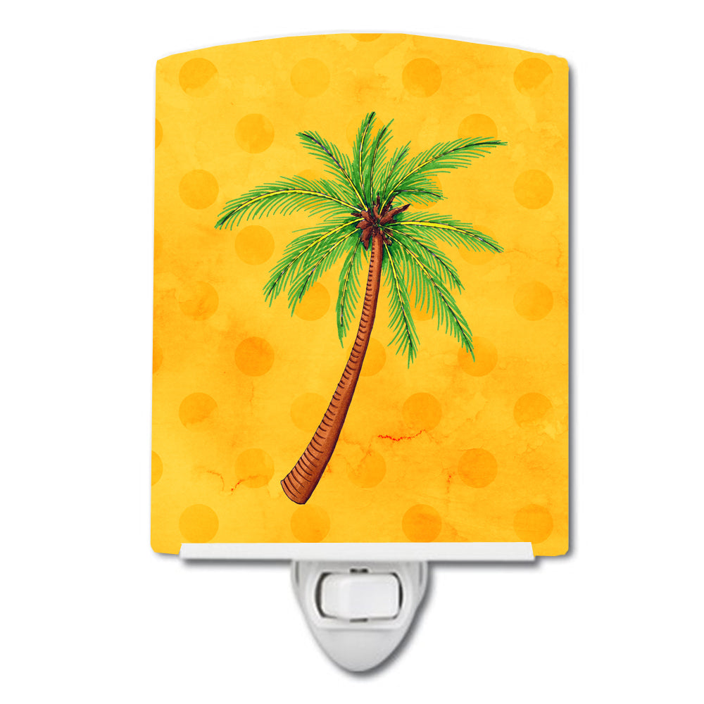 Palm Tree Yellow Polkadot Ceramic Night Light BB8167CNL - the-store.com