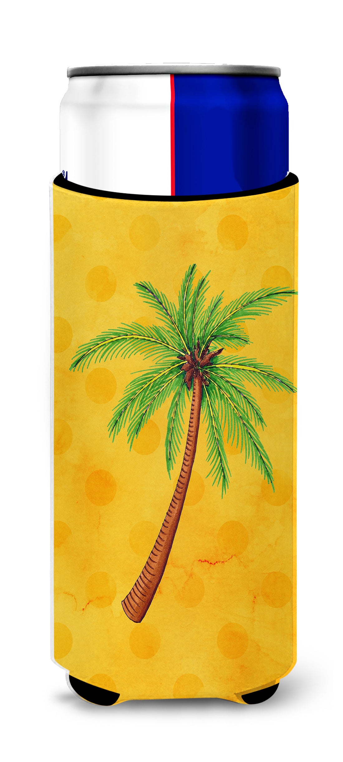 Palm Tree Yellow Polkadot  Ultra Hugger for slim cans BB8167MUK  the-store.com.