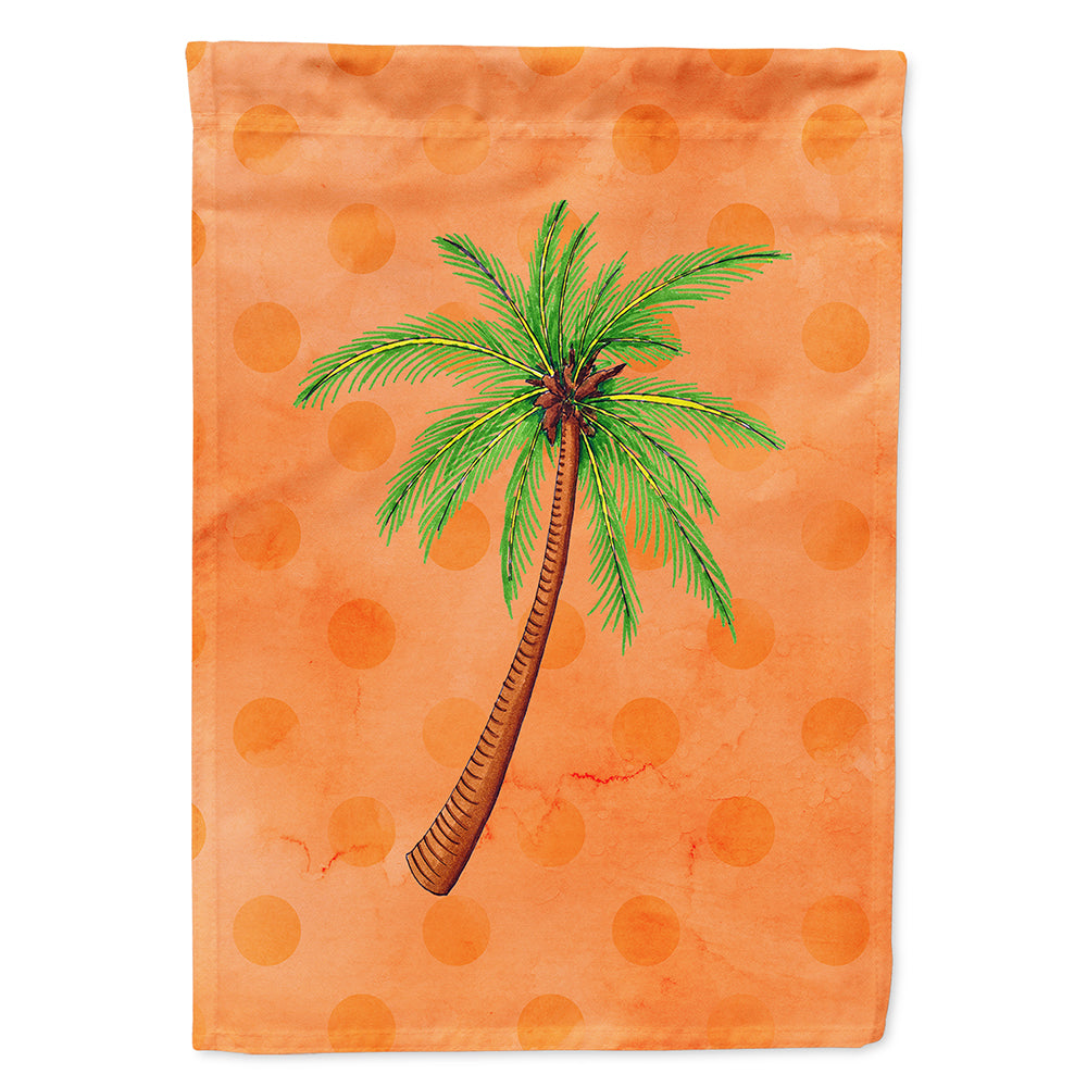 Palm Tree Orange Polkadot Flag Canvas House Size BB8168CHF  the-store.com.