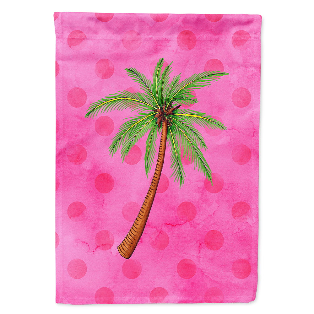 Palm Tree Pink Polkadot Flag Canvas House Size BB8169CHF  the-store.com.