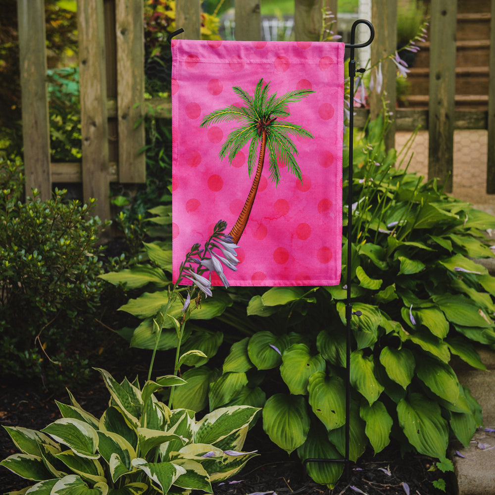 Palm Tree Pink Polkadot Flag Garden Size BB8169GF  the-store.com.