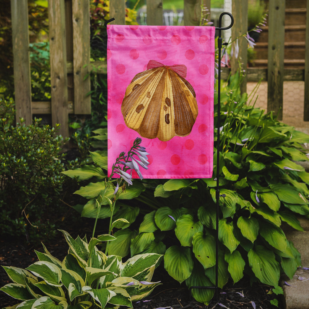 Sea Shell Pink Polkadot Flag Garden Size BB8174GF  the-store.com.