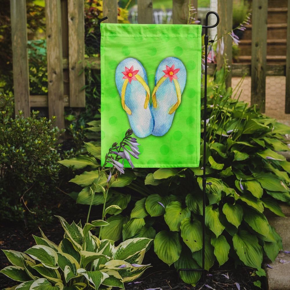 Flip Flops Green Polkadot Flag Garden Size BB8180GF  the-store.com.